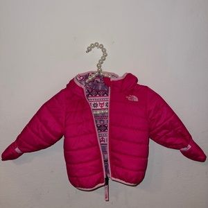 Mitted Pink Reversible The North Face puffer
